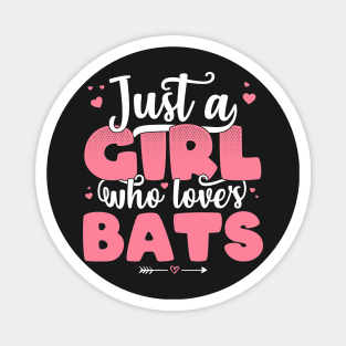 Just A Girl Who Loves Bats - Cute Bat lover gift print Magnet